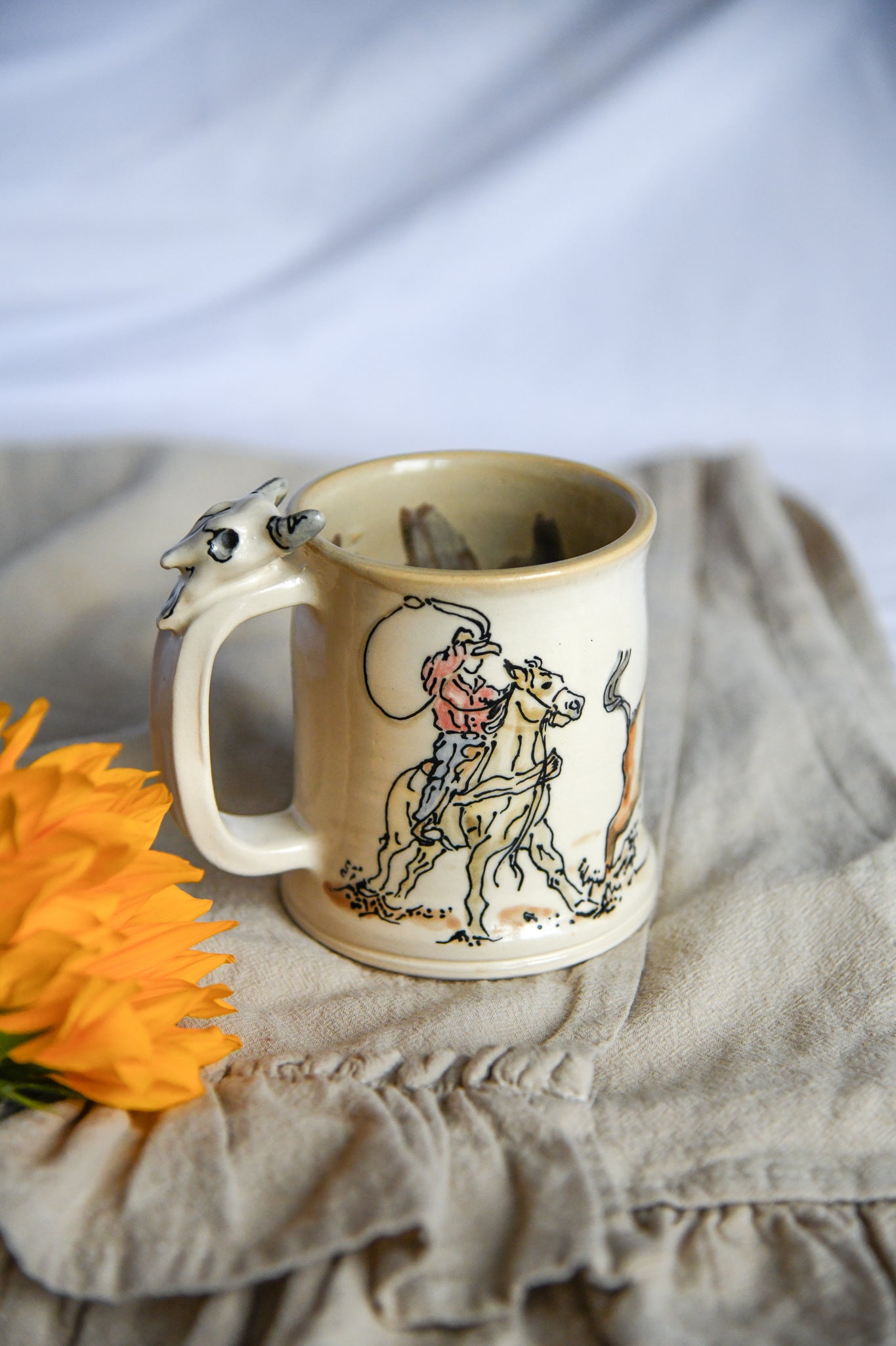 Bison Cowboy Mug