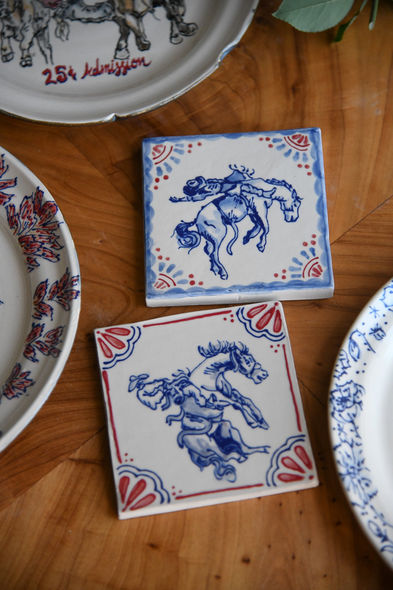 Blue Tile Pair