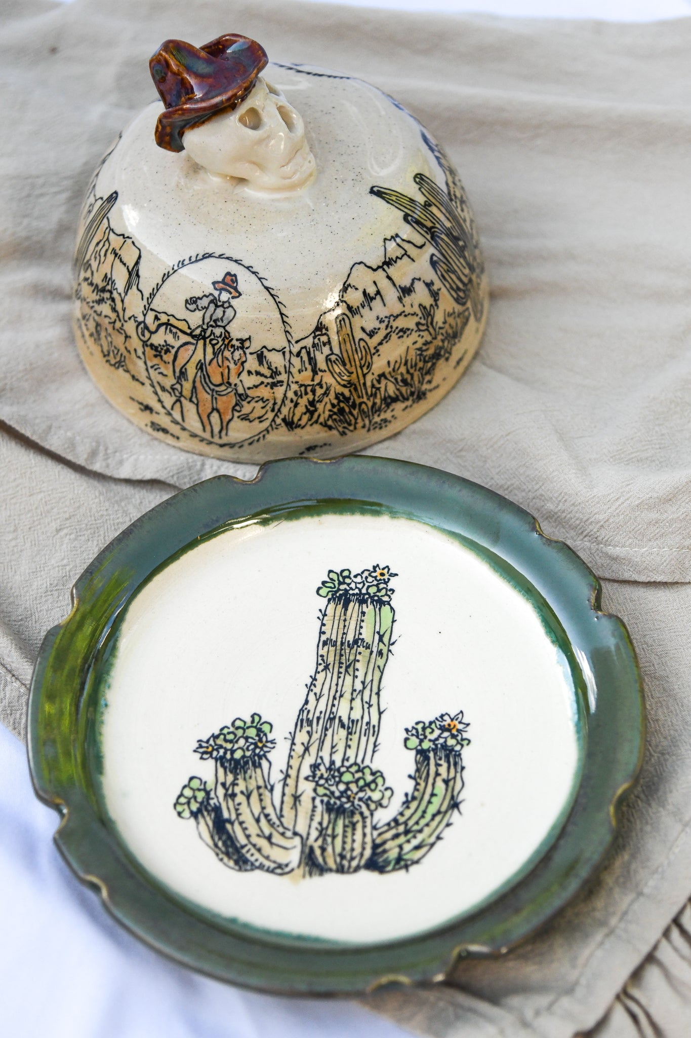 Southwestern Cowboy Butter Dish